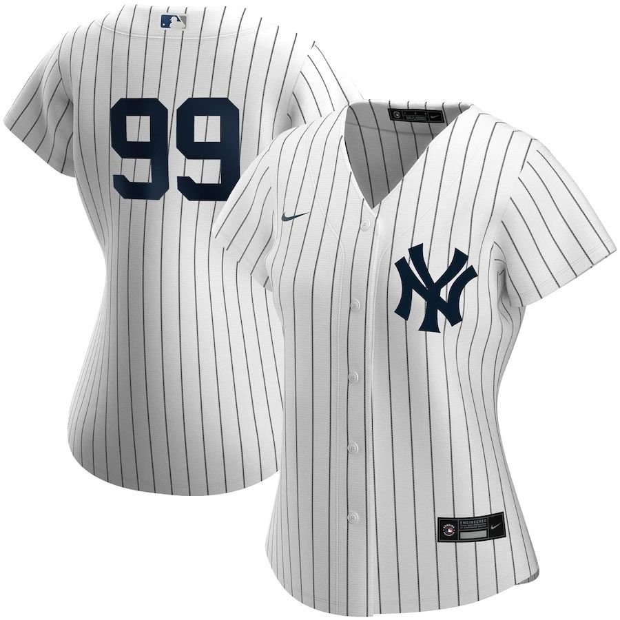Womens New York Yankees 99 Aaron Judge Nike White Home Replica Player MLB Jerseys